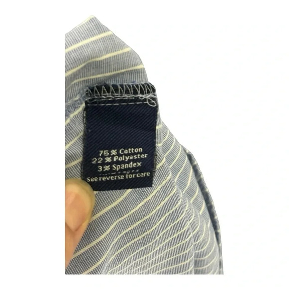 Cofts&Barrow True Comfort Blue Striped Button Down Size 32/33 - Picture 7 of 8